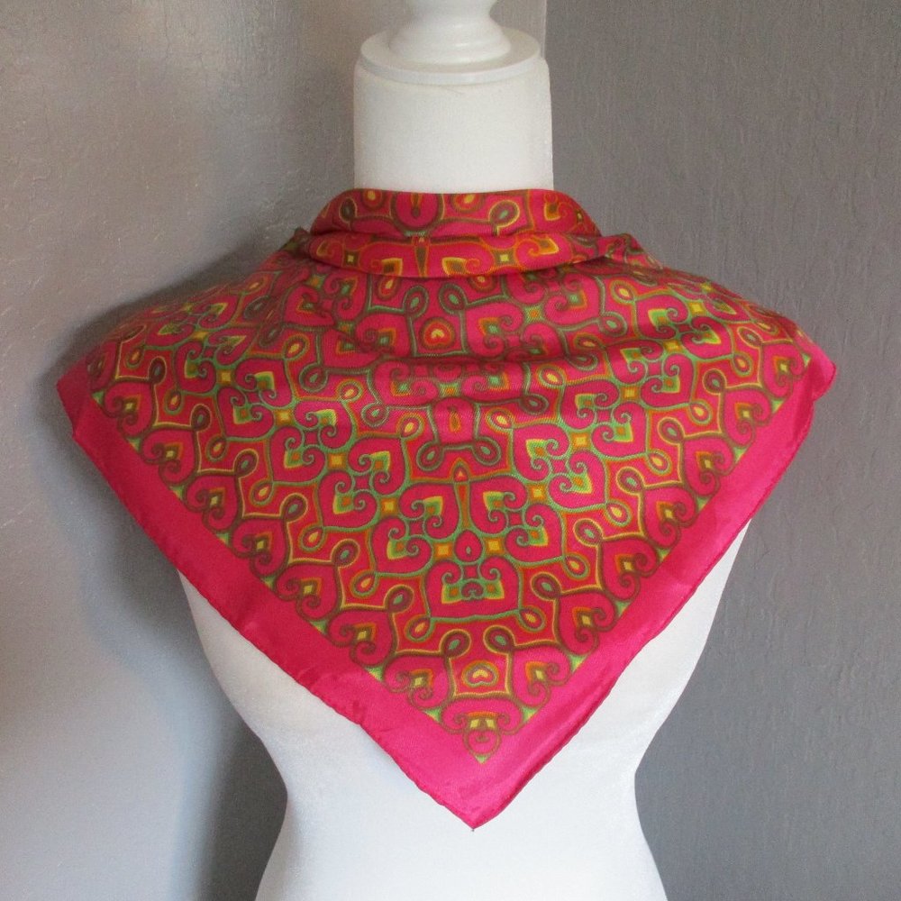 Pink and yellow 1970s scarf